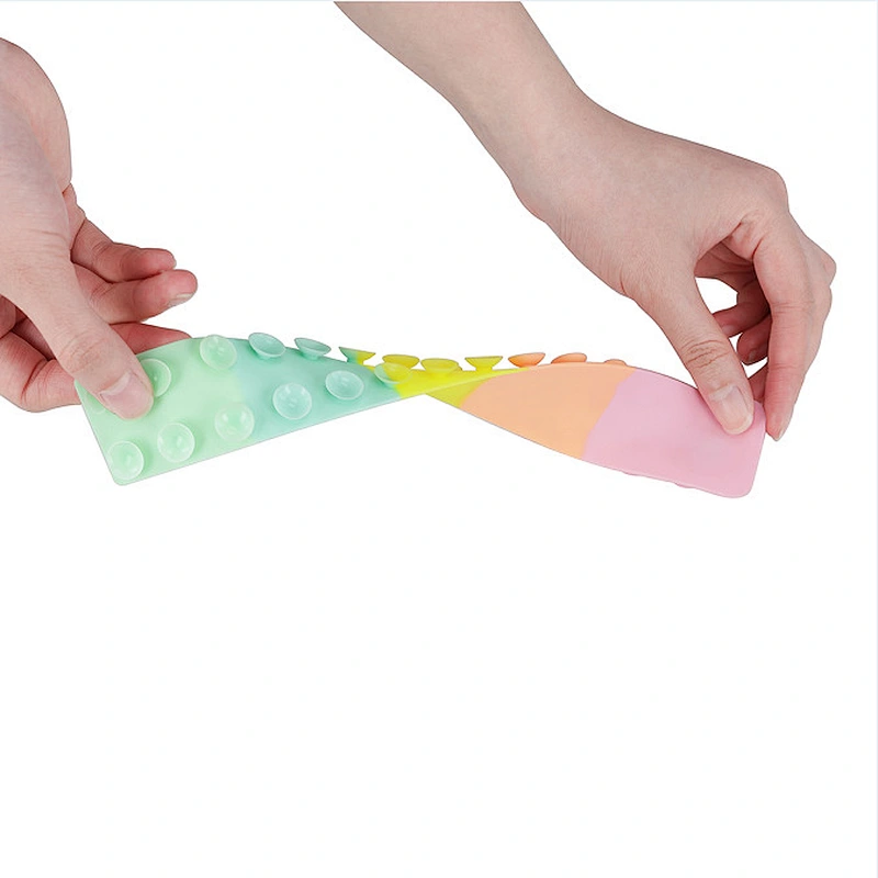 Suction Cup Square Pat Silicone Sheet Toy Children Stress Relief Squeeze Toy Antistress